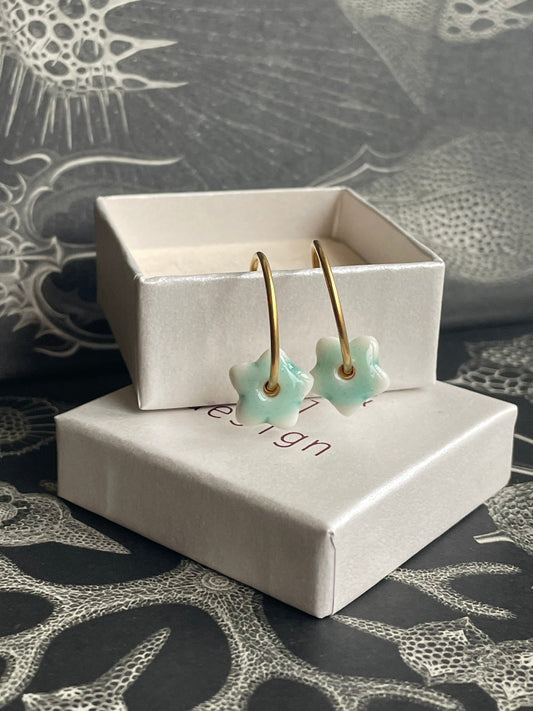 Oorsteker Lou Lou - Icy mint - hart&ziel design