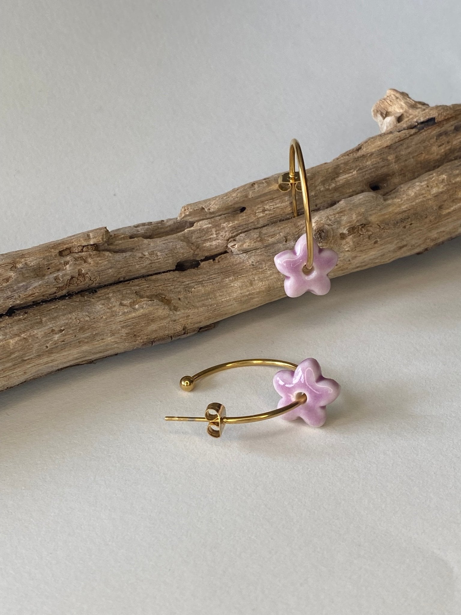 Oorsteker Lou Lou - lilapaars - hart&ziel design