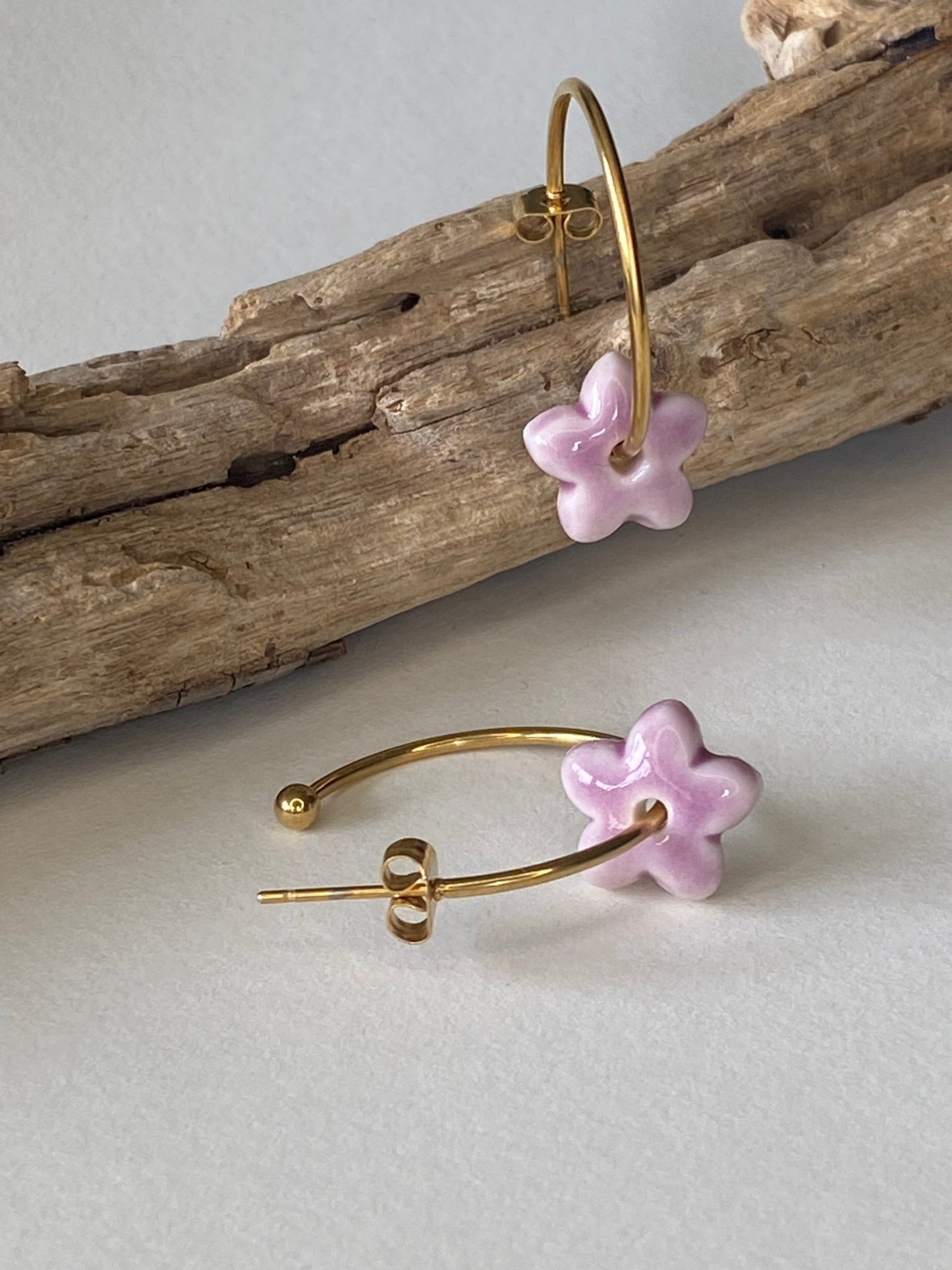 Oorsteker Lou Lou - lilapaars - hart&ziel design