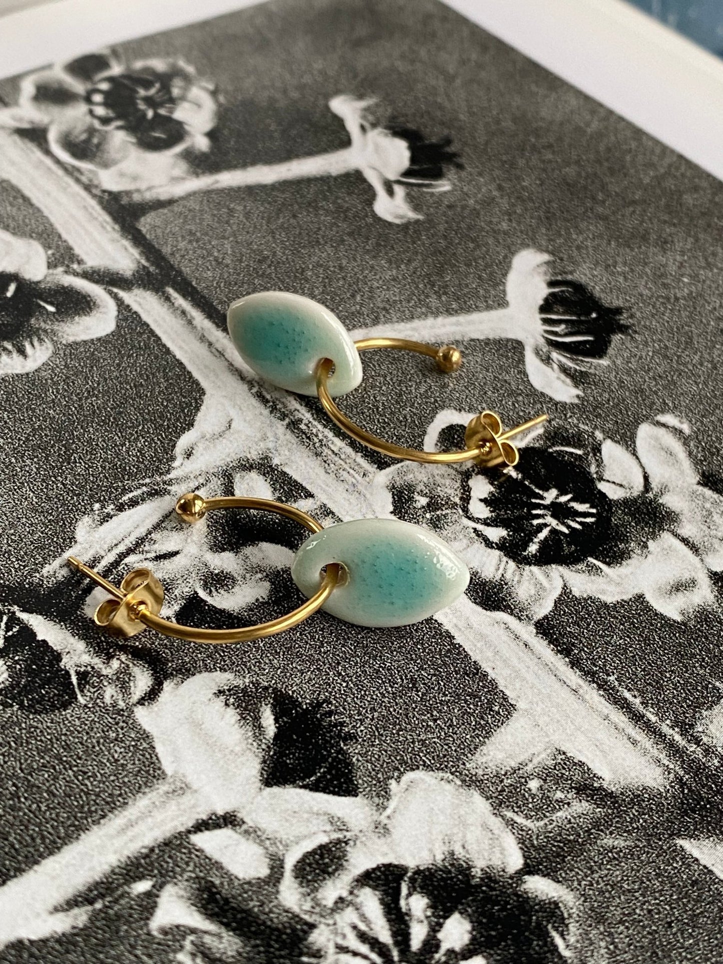 Oorsteker Oh La La druppel - icy mint - hart&ziel design