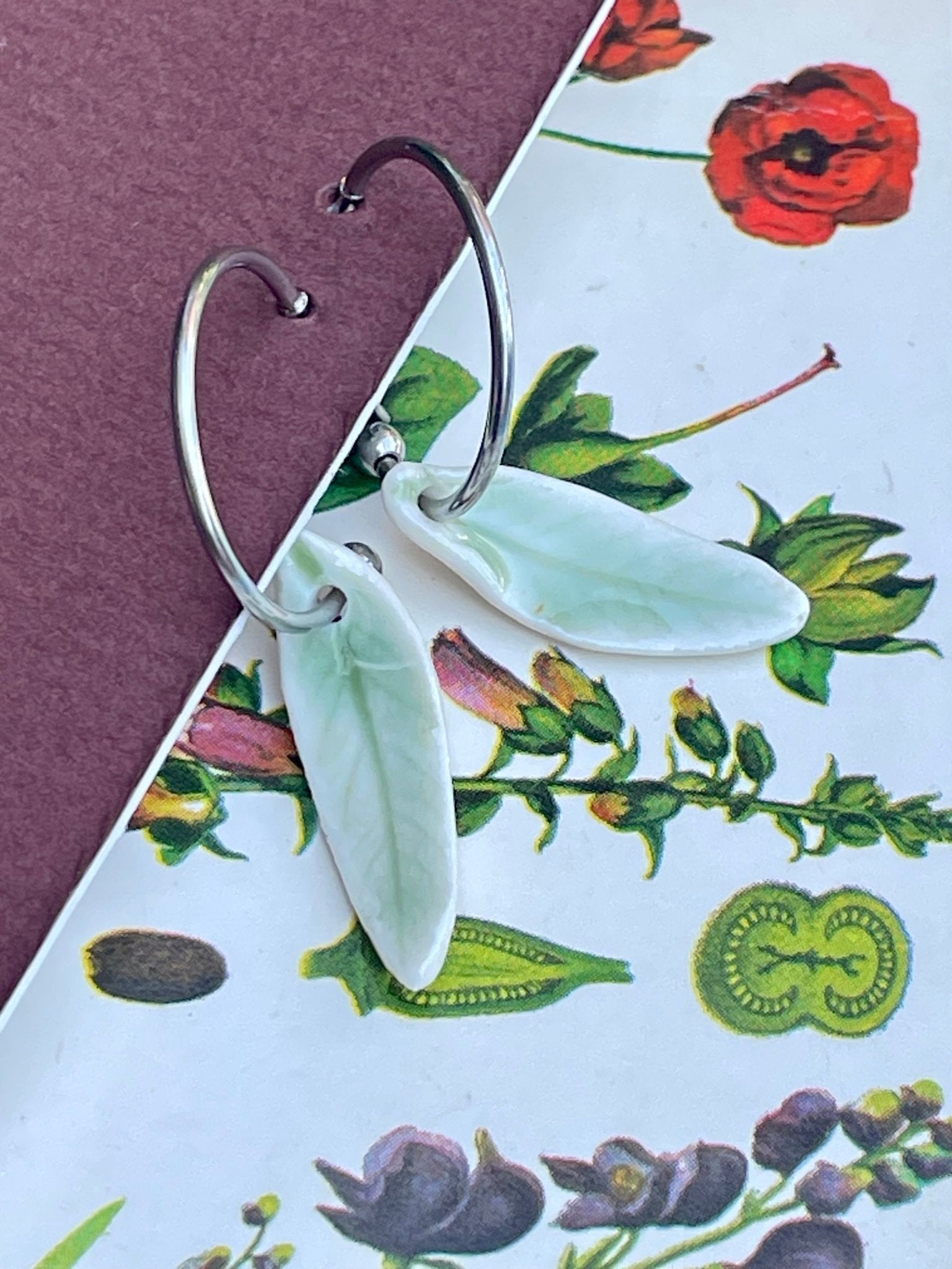 Oorsteker Sage - zilver - hart&ziel design