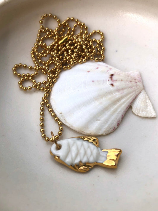 Visje 02 - lange ketting - hart&ziel design